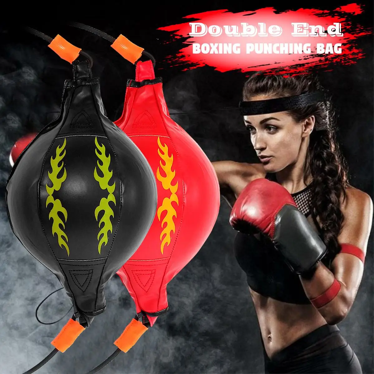 

PU Boxing Fitness Muay Thai Double End Boxing Speed Ball Punching Bag Pear Inflatable Boxing Equipment Bodybuilding Fitness gym