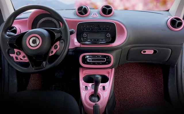 Abs Pink Interior Decorative Cover For Smart 453 Fortwo Forfour Steering  Wheel Dashboard Central Console Air Outlet Modification - Automotive  Interior Stickers - AliExpress