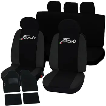 

COPRISEDILI FORD FIESTA NERO - GRIGIO SCURO CON TAPPETINI MOQUETTE
