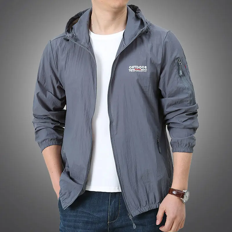 Thin Jacket Men Summer Outdoor Quick Dry Sun-Protective Jacket Men Women Hooded Outerwear Sport Windbreaker Ultra Light Jackets sun protection jacket sports jacket windbreaker jacket