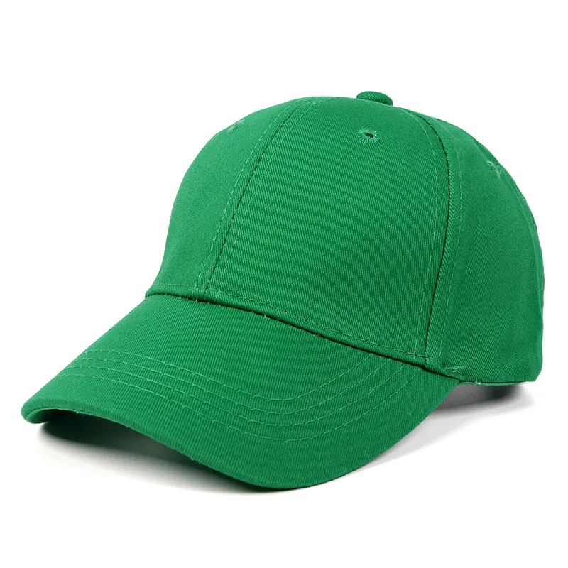 Хлопок Лето Snapback Дети Кепка для бейсбола твердая кость мальчики девочки Gorros черные шляпы Белый Красный Детская кепка - Цвет: color 12-green