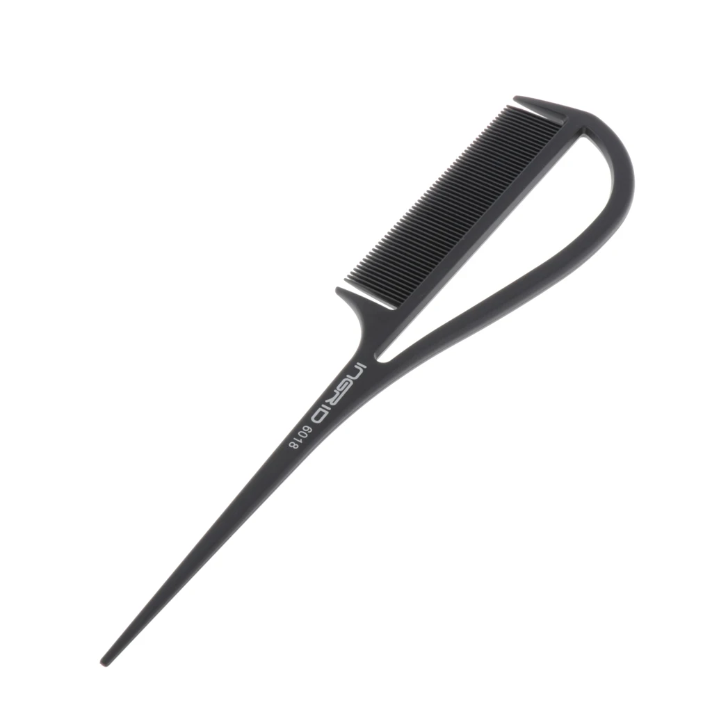 Plastic Anti-static Fine Teeth Rat Tail Teasing Comb Braiding Pintail Comb