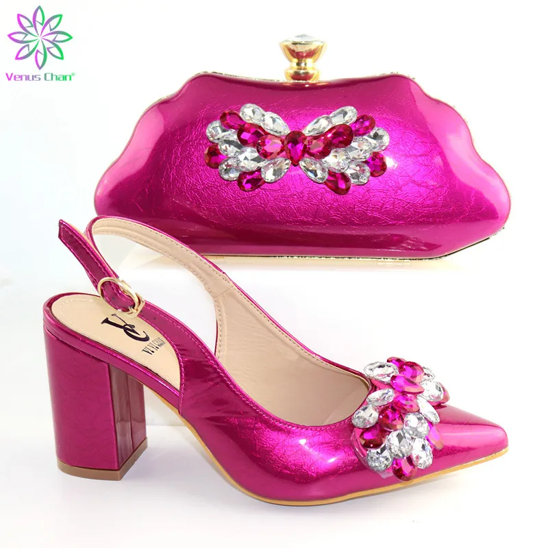 

New Italy Shoe And Bag African shoe and bag set high heels Italian shoe with matching bag rose pink ladies matching shoe and bag