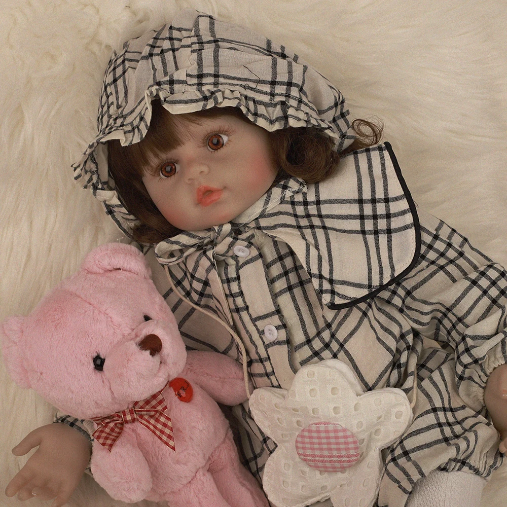 2" 60 см очаровательный Bonecas Infantil мягкий силиконовый полностью виниловый реалистичный Bebe Reborn Baby Doll лучший детский подарок на день рождения