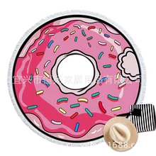 Пончики сверхтонкое волокно круг кисточки пляжное полотенце ткань пляжное полотенце цифровое пляжное полотенце с принтом