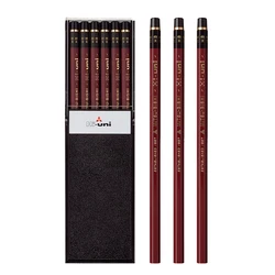 Uni Mitsubishi hi uni lápices de dibujo profesionales de alta calidad, paquete de 12 unidades para cada caja, suministros de oficina y escuela