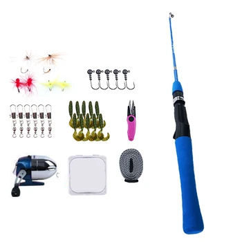 

ABZB-Kids Fishing Rod and Reel Combo Kit Fishing Spincast Gear for Boys and Girls with Tackle Box Fully Equipped Blue