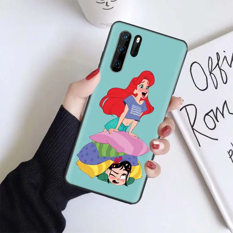 Ариэль маленькая Русалка Черный Coque чехол для huawei mate 30 20 10 P30 P20 P10 Pro Lite P Smart Z мягкий чехол для телефона - Цвет: BS061-8