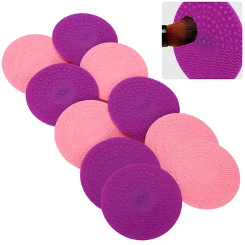 

10pcs Silicone Makeup Brush Cleaner Pad Makeup Brush Scrubber Board with Suction Cup Makeup Tool Accessories Kit