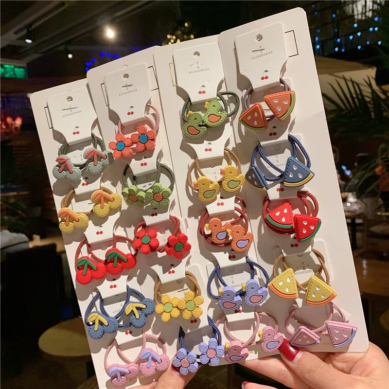 Новинка 2020 корейское детское кольцо для волос не повреждает ребенка милый набор