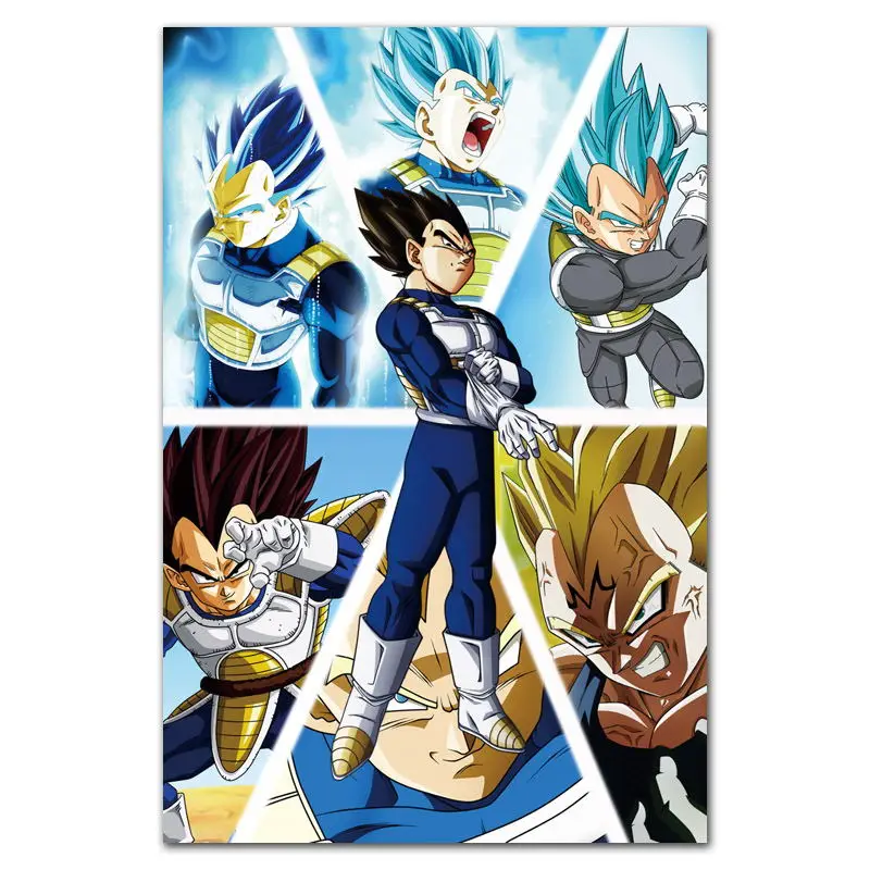 MQ3679 Dragon Ball супер ультра инстинкт Гоку японского Аниме Комикс плакат Шелковый светильник на холсте домашний декор для спальни Настенная картина печать - Цвет: Красный