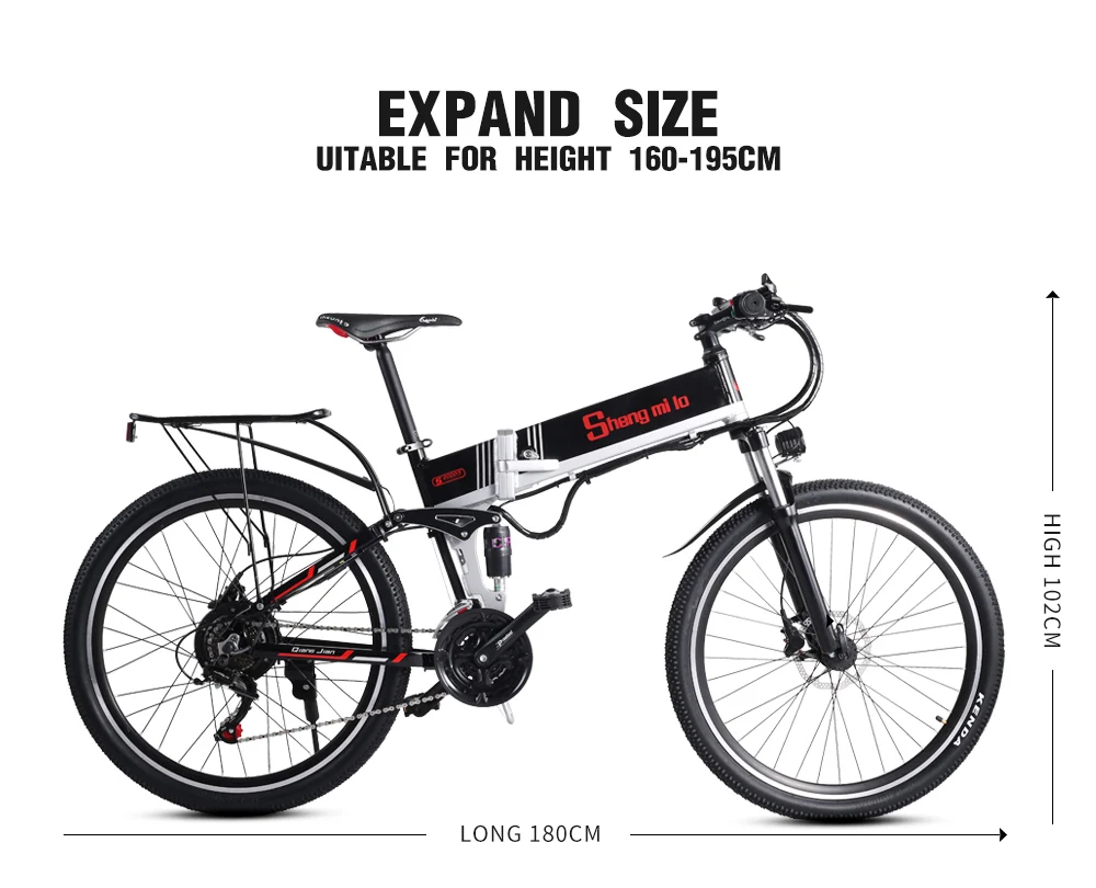 Cheap New Electric Bike 21 Speed 10AH 48V 500W 110KM Built-in Lithium battery E bike electric 26" Off road Electric bicycle Folding 18