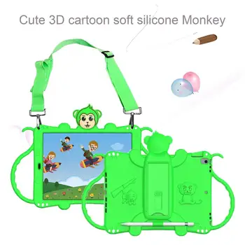 

case For iPad 10.2 2019 2020 cover Cute 3D cartoon Monkey soft silicone Kids tablet Coque For iPad Air 2019/air 3/Pro 10.5 funda