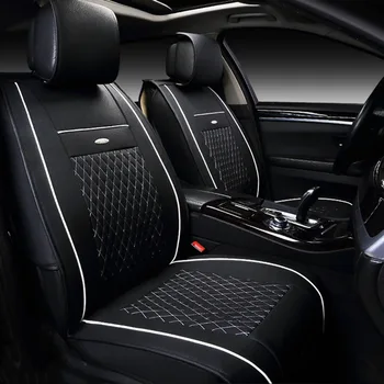 

US Universal 5-Seat Car PU Leather Covers Cushion Front+Rear Car Seat Cover for Toyota Corolla Waterproof Dustproof Accessorise