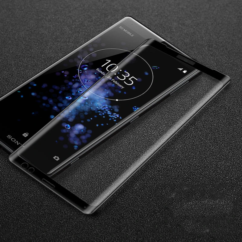 3D изогнутое полноэкранное защитное закаленное стекло для Sony Xperia5 10 ii plus XA1 Plus XA2 XZ2