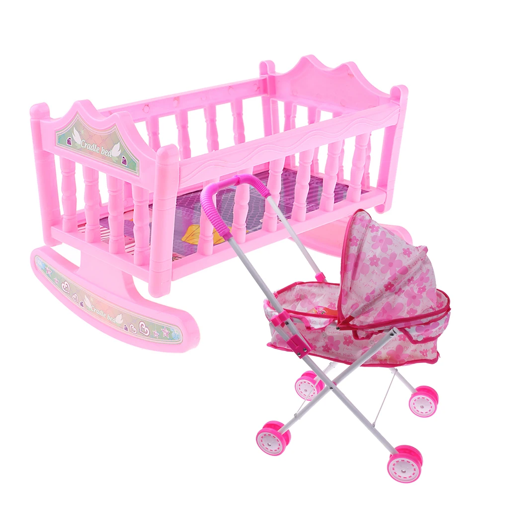 pink baby stroller