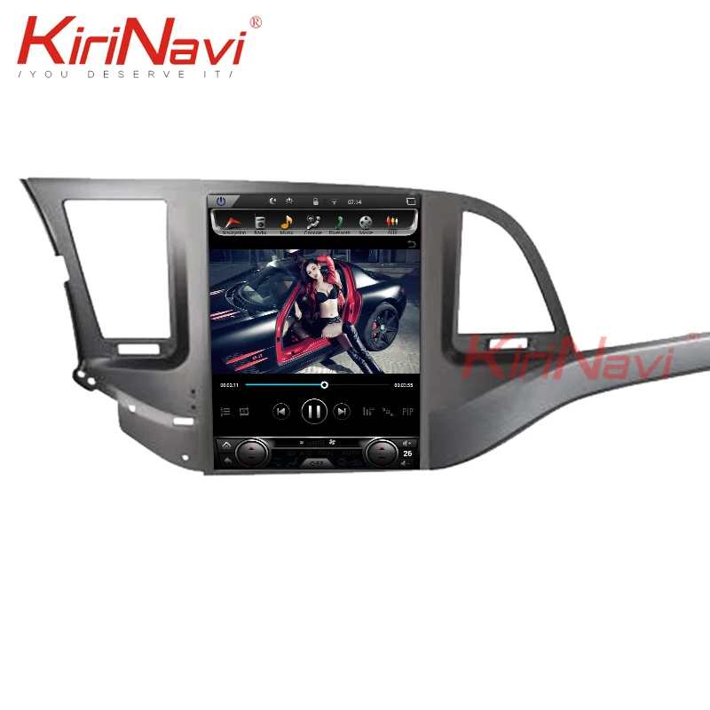 KiriNavi Vertical Screen Tesla Style 10.4'' Android 8.1 Car Radio GPS Navigation For Hyundai Elantra DVD Car Player 4G 2016+