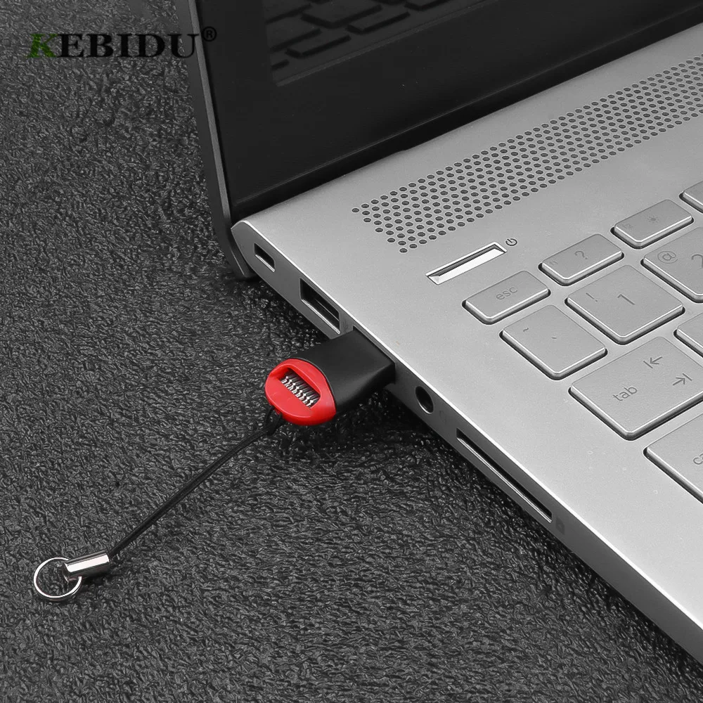 KEBIDU Mini USB 2,0 считыватель карт памяти USB Micro SD SDHC TF флэш-карта памяти мини-адаптер для ноутбука черный 1 шт