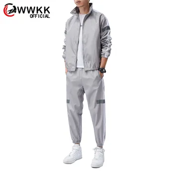

Men Sportswear Set Brand Tracksuit Sporting Track Long Sleeve Leisure Mens Fitness Clothing Two Pieces Men's Suit Jackets Casual