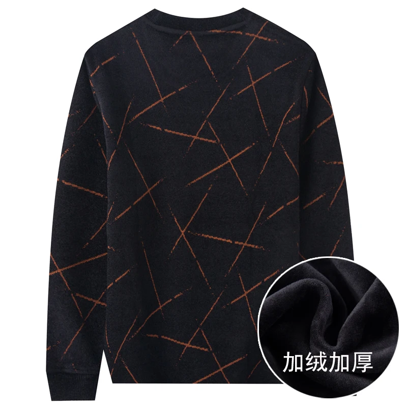 7XL 6XL 5XL мужской Рождественский свитер хлопок лайнер o-образным вырезом Pull Homme зимние толстые теплые шерстяные мужские свитера Повседневный пуловер для мужчин