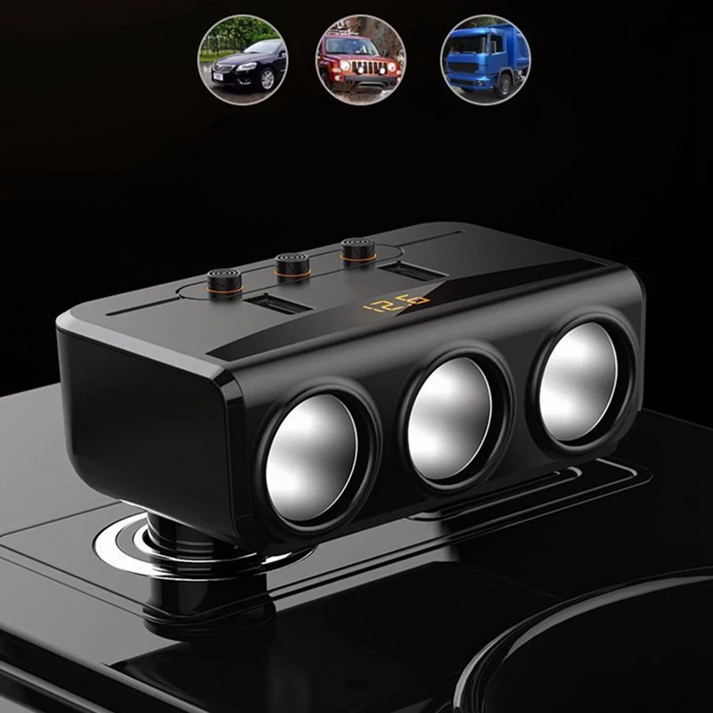 12 V-24 V Автомобильный Прикуриватель разъем светодиодный USB Зарядное устройство адаптер 3.1A 100W обнаружения для телефона MP3 DVR аксессуары