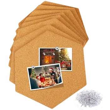 

Cork Board Tiles 8 Pack With Full Sticky Back,Mini Wall Bulletin Boards,Pin Board-Decoration For Pictures,Photos,Notes,Goals,Dra