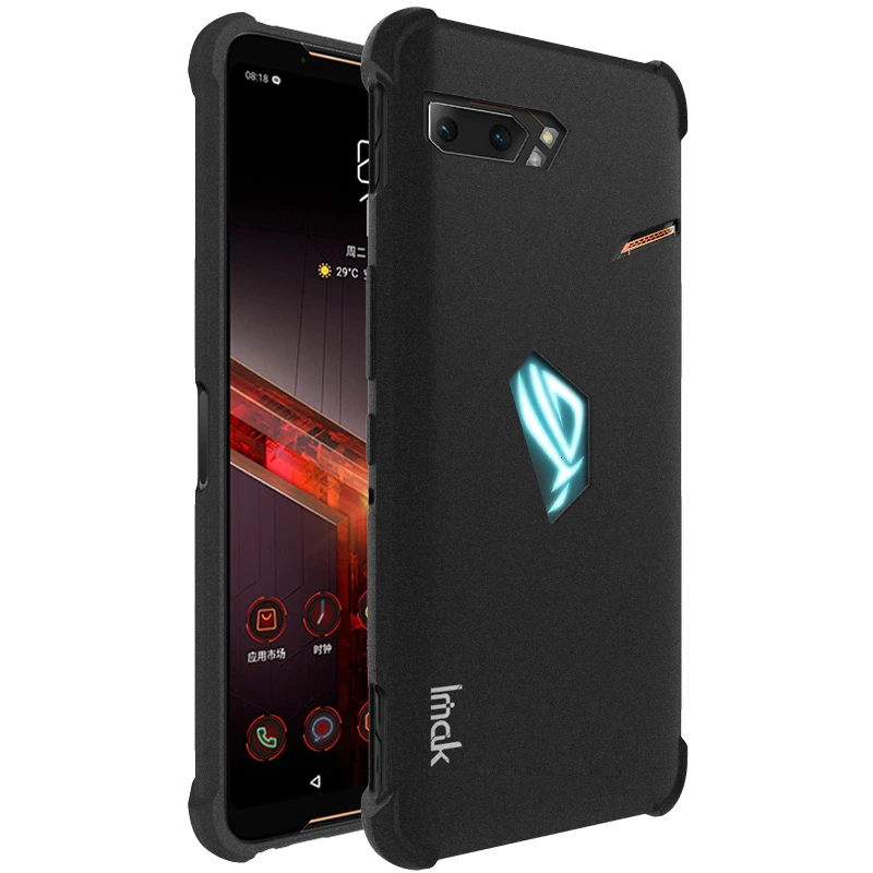Чехол для Asus ROG Phone 2 ZS660KL iMac защитный чехол для подушки безопасности мягкая Задняя накладка чехла из ТПУ для Asus ROG Phone II ZS660KL - Color: Black Matte