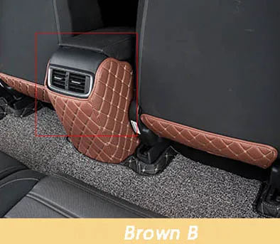 Brown B Для Honda CRV CR-V автомобильное заднее сиденье анти-удар Накладка заднего сиденья задняя крышка подлокотник защитный коврик автомобильные аксессуары - Название цвета: Brown B