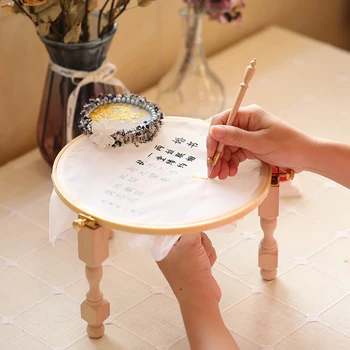 

Wood Embroidery Hoop Stand DIY handmade Cross Stitch Hoop Set Embroidery Ring Frame Portable Embroidery Tools