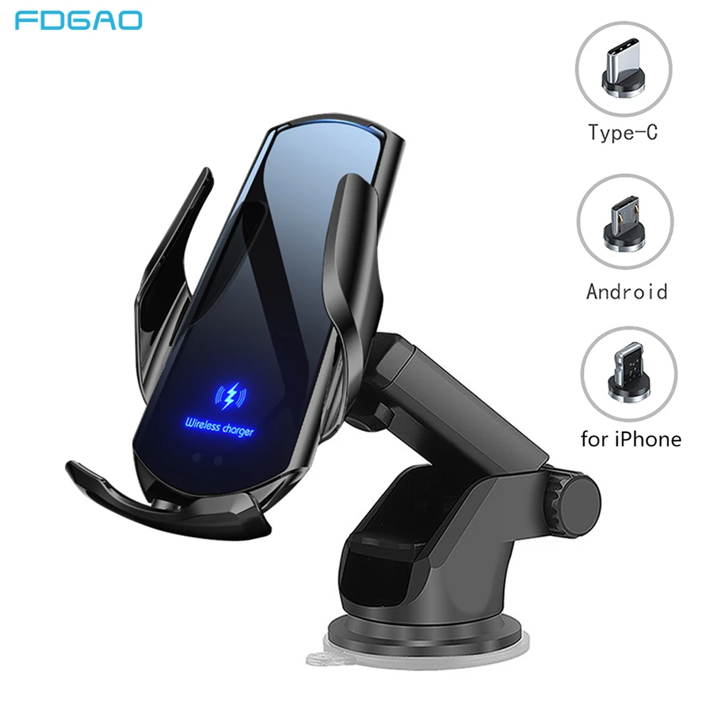 30W Car Wireless Charger Automatic Mount Phone Holder For