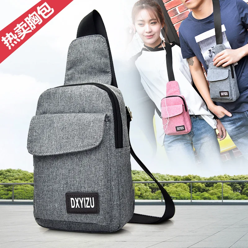 

2019 Summer New Style Canvas WOMEN'S Backpack Shoulder Oblique Multi-functional Chest Pack