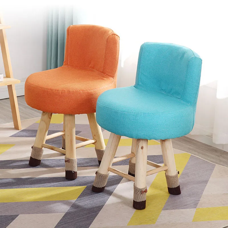 Kids Chair Household Fashion Simple стулья для столовой Creative Small Wooden Stool Sitting Room Cloth Art Shoes Stool Adult