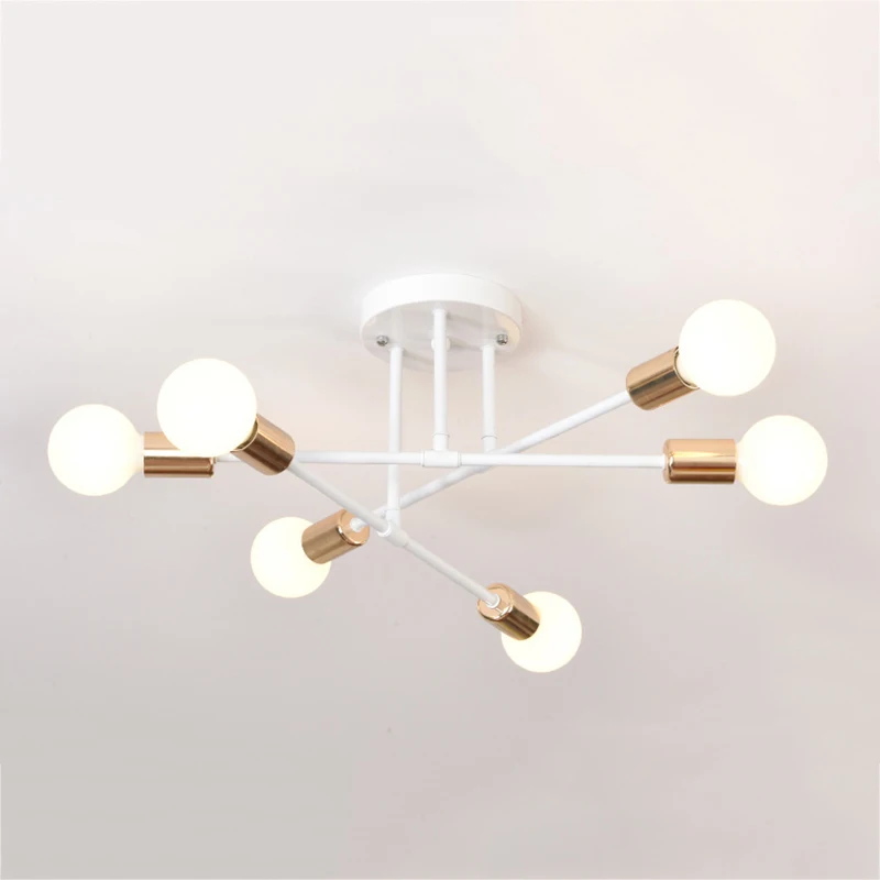 Modern Golden LED Ceiling Lights for Living Room Bedroom Interior E27 Metal Ceiling Lamp for Kitcen Bathroom Corridor 110-220V recessed ceiling