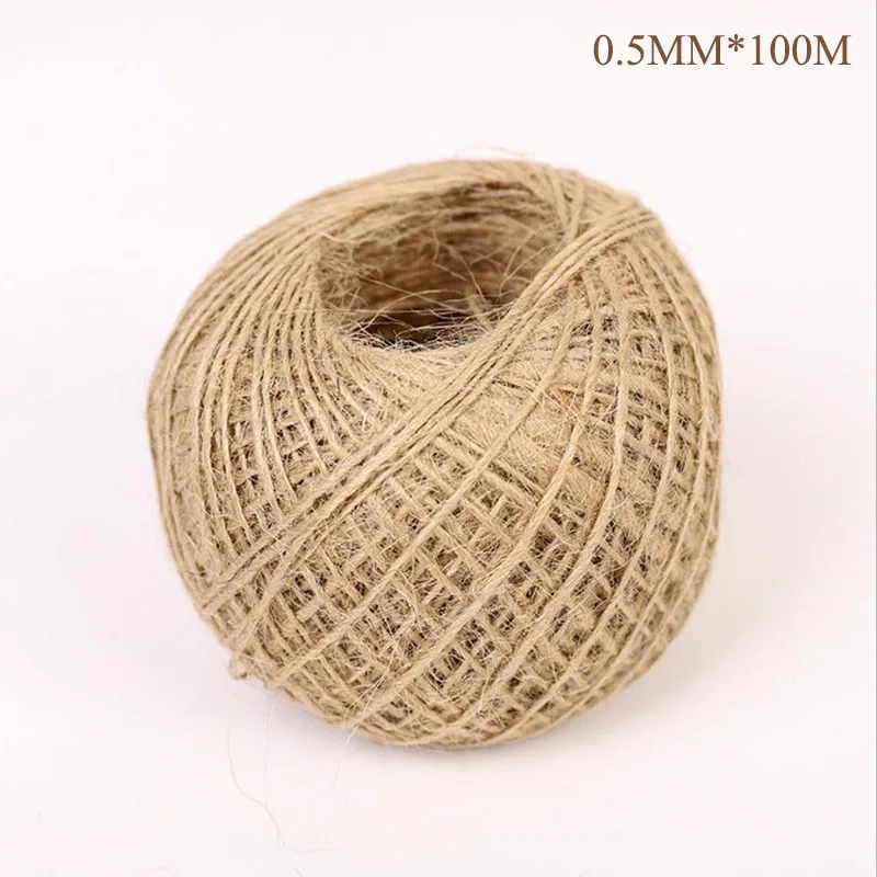 Taoup 10 шт. ретро DIY Sackcloth Винтаж деревенский Свадебные мероприятия партия поддерживает поставки джутовые мешковины Цветы Роза потертый - Цвет: 100m Jute
