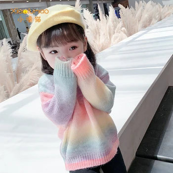 

Baby girl sweater rainbow pattern Sweater girl 6 years Children clothes girl fall clothes for toddler girls christmas sweater
