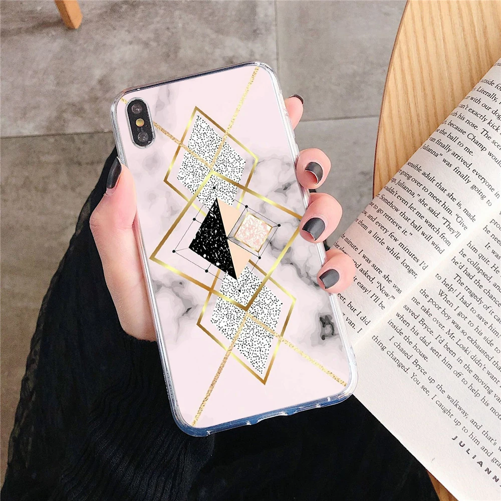 Geometric phone case For iphone Xs MAX XR X 7 8 plus 11 11Pro 11 MAX 3
