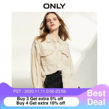 

ONLY Women's Loose Fit Spliced Long-sleeved Shirt | 120105584