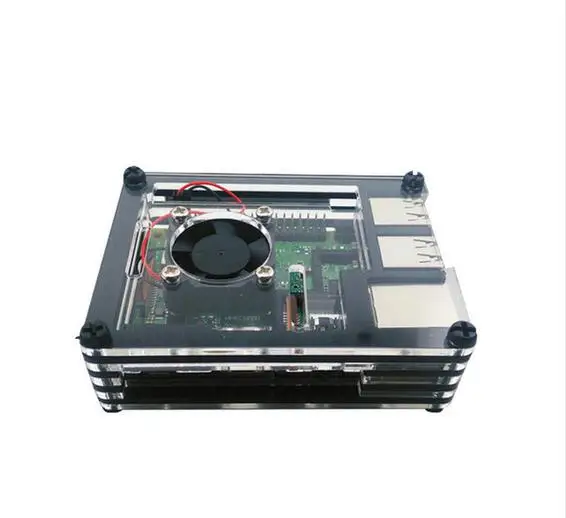 Чехол для Raspberry Pi 3B+ 9 слоев многоцветный акриловый чехол с охлаждающим вентилятором Raspberry Pi 3 Model B+ чехол