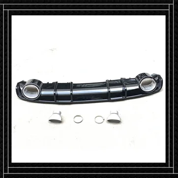 شراء 1 Set بولي بروبلين عالي الجودة المصد الخلفي الناشر غطاء من الفولاذ المقاوم للصدأ تلميح ل RS4 2017-2019 العادم الناشر