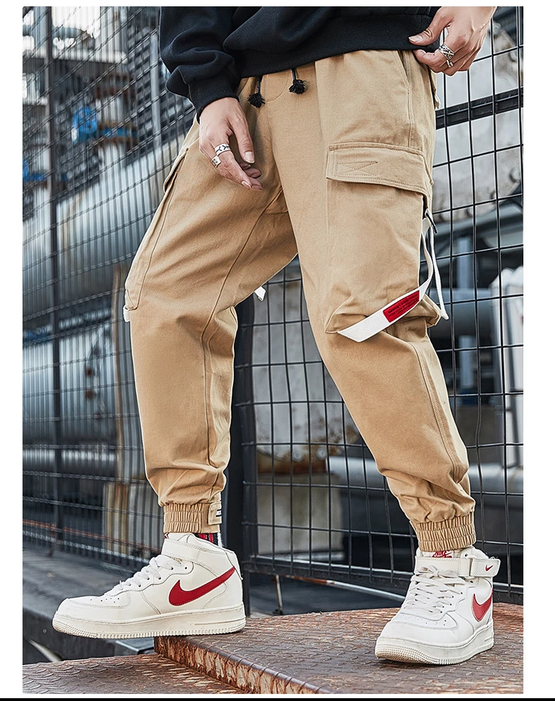 Mwxsd в японском стиле мужские хлопковая вышивка крестиком брюки мужские хип-хоп свободные брюки и брюки мужские рабочие маленькие брюки ноги