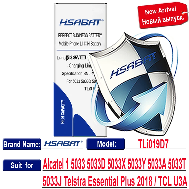 HSABAT TLi019D7 3350 мА/ч, Батарея для Alcatel Работает с любым оператором, 1 5033 5033D 5033X 5033Y 5033A 5033T 5033J/Telstra Эфирное плюс /TCL U3A