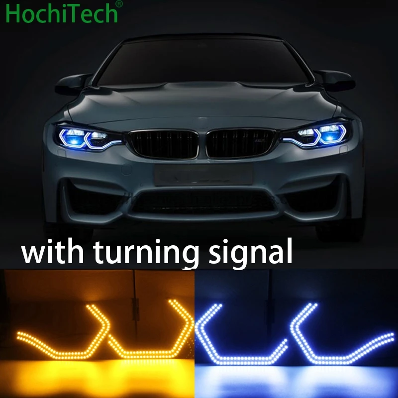 Белый Желтый поворотный сигнал концепция M4 знакованный стиль светодиодный глаз