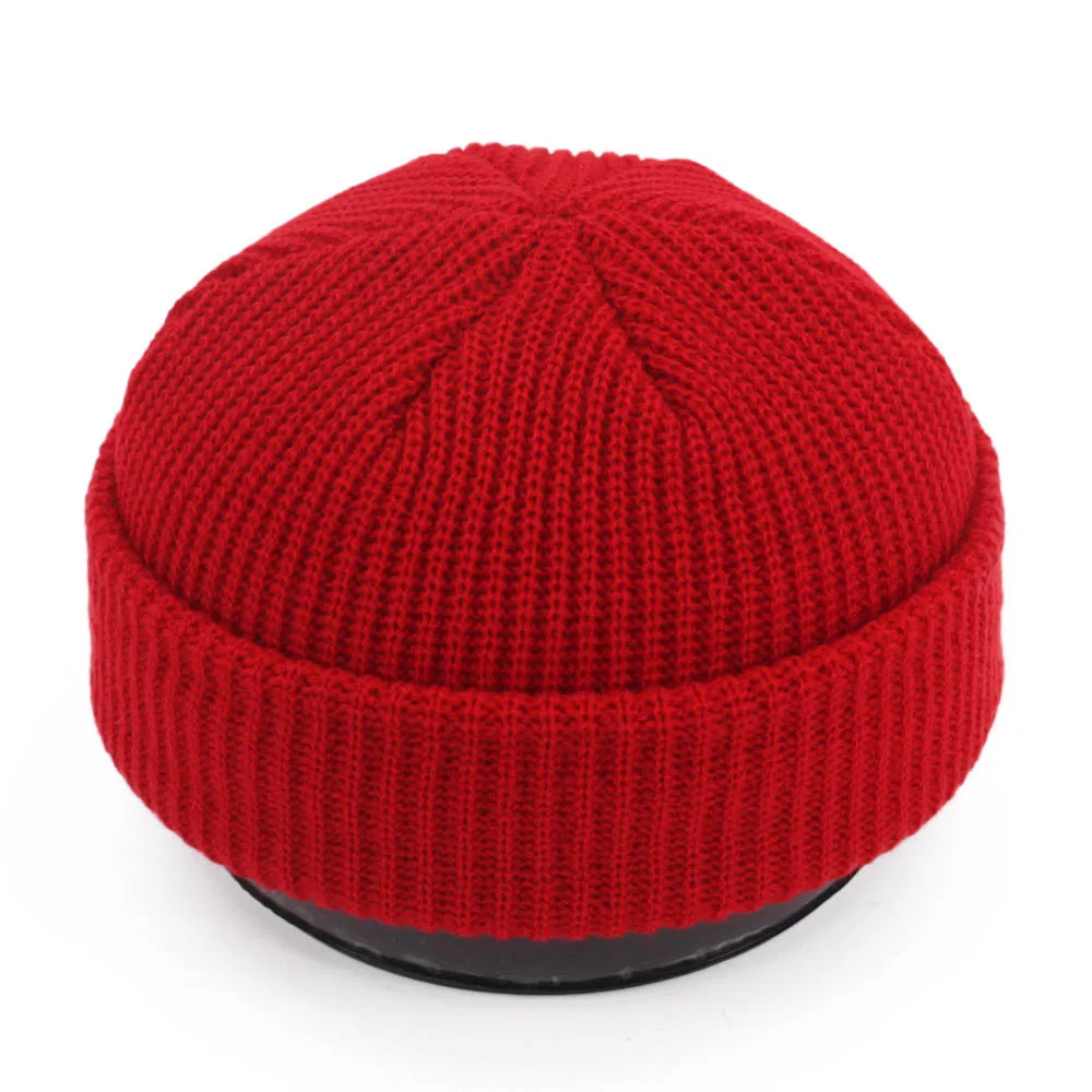Knitted Hat 1 Новинка, мужская вязаная шапка, шапочка с черепом, шапка моряка, Ретро стиль, темно-синяя шапка - Цвет: Knitted Hat 1