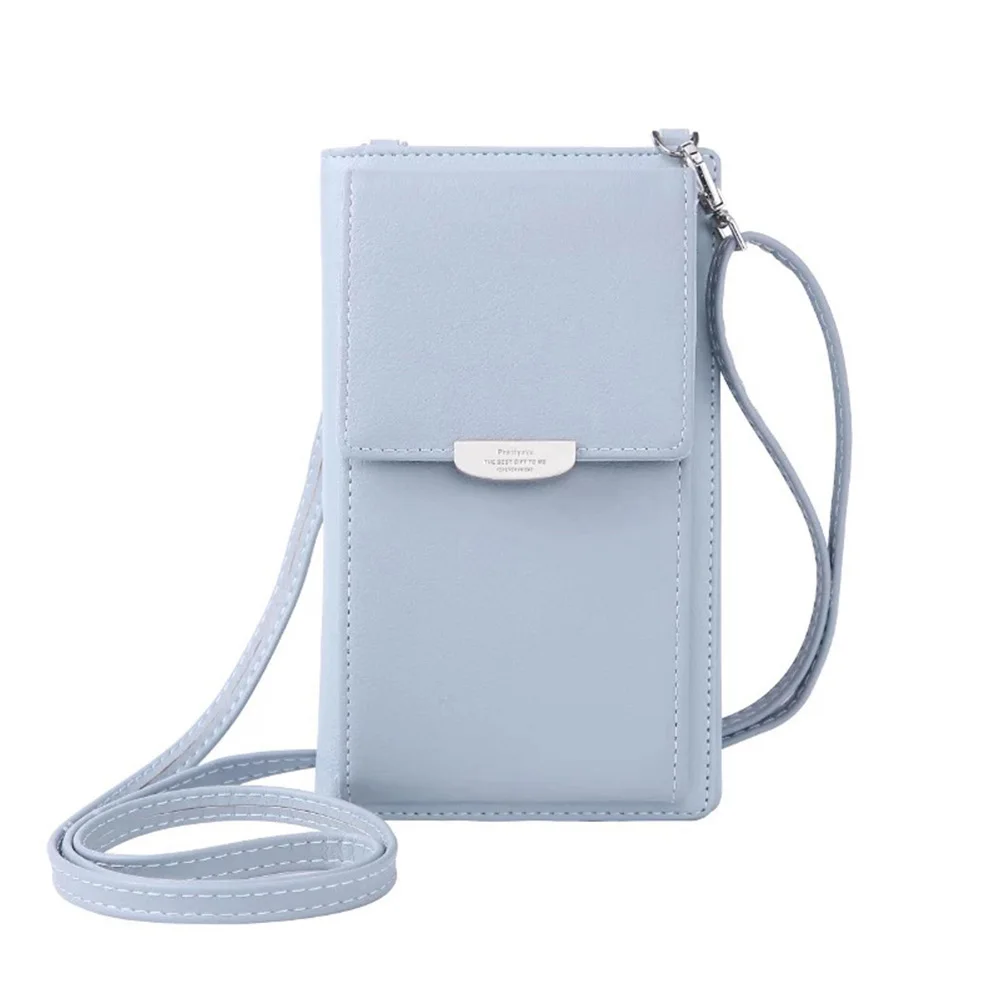 PU легкая многофункциональная мини-сумка на плечо на молнии Fabala - Цвет: Blue