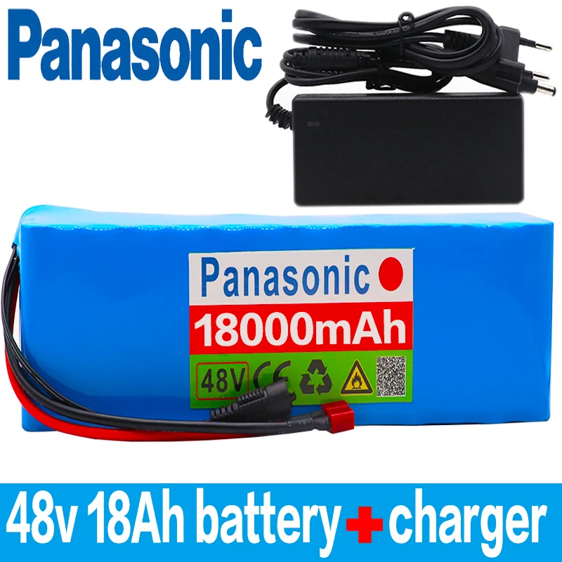 

Panasonic 48v 18Ah 13S3P Lithium ion Battery Pack For 48V E-bike Electric bicycle Scooter with discharge BMS+charger