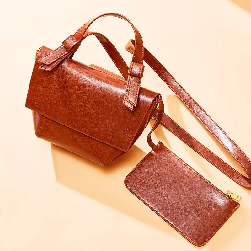 

2019 Summer New Style Korean-style Handbag Women's Cowhide Genuine Leather Candy-Colored Versitile Fashion Shoulder Bag