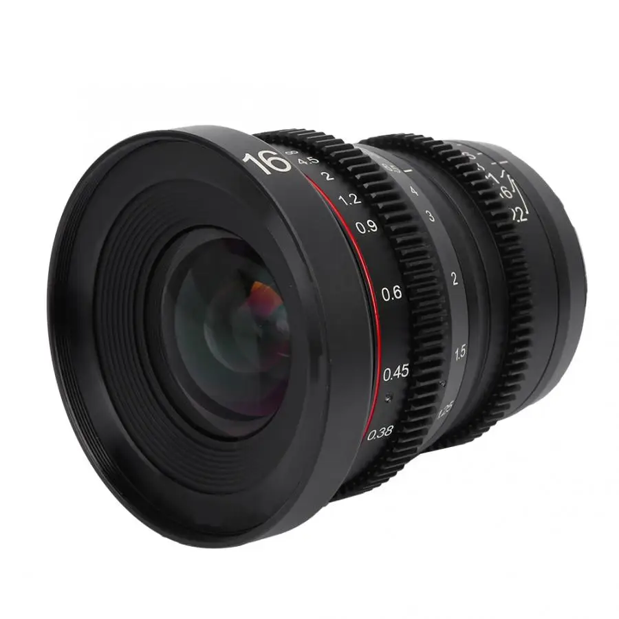 25mm /16mm T2.2 Large aperture Manual Focus Aspherical Cinema lens M4/3 Mount for Olympus for Panasonic Lumix G9 GH1 GH2 GH3 G6