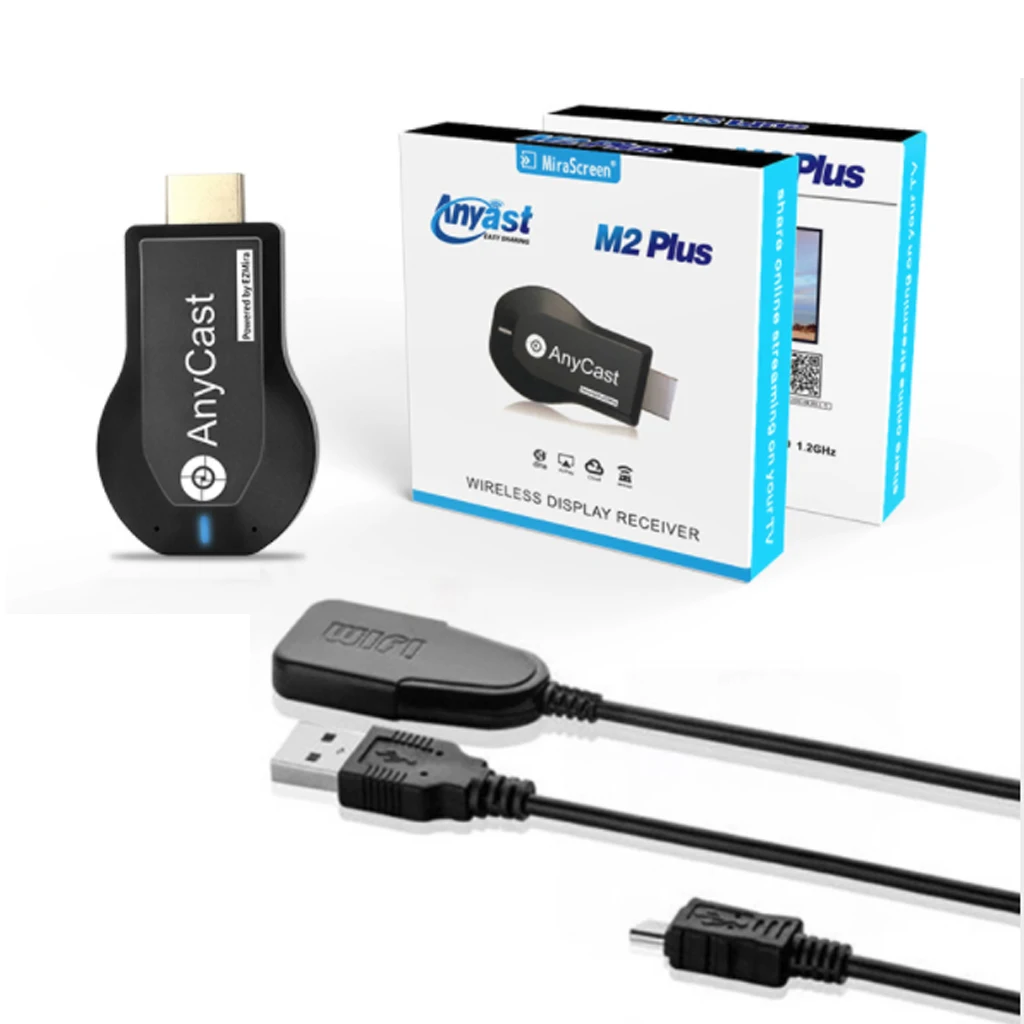 Anycast M2 Plus Wi-Fi дисплей приемник ТВ PC ключ AV DLNA Airplay Miracast совместим с Airplay Беспроводной HDMI tv Stick Dongle