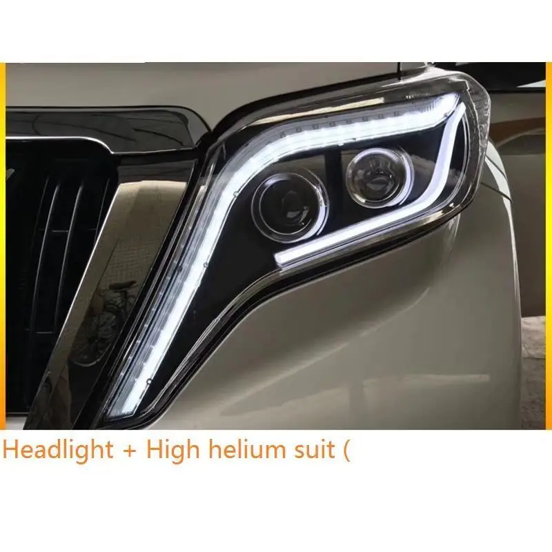 Assessoires автомобильные наружные Cob Automovil дневные аксессуары ходовые светодиодные фары автомобильные фары в сборе 14 для Toyota Prado - Цвет: MODEL R