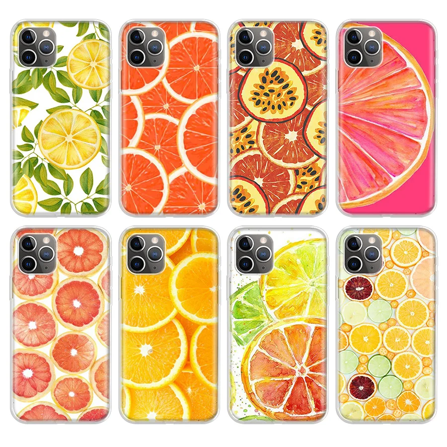 

INS fruit lemon orange Smart Phone Case For Apple iPhone 11 Pro 6 6S 7 8 Plus 10 X XS MAX XR 5 5S SE Phone Case Cover